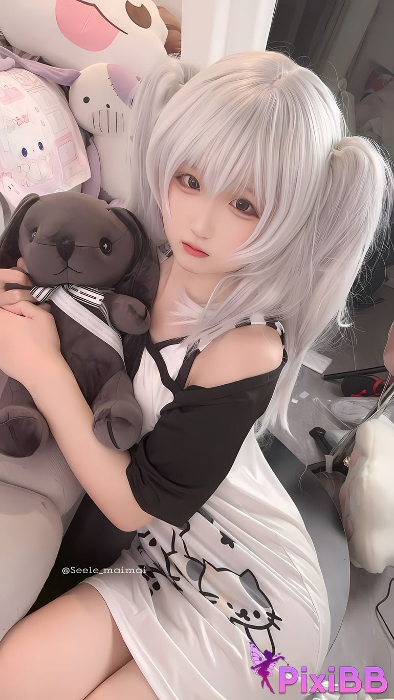 Cosplay Seele Mai White double ponytail PixiBB.COM 015