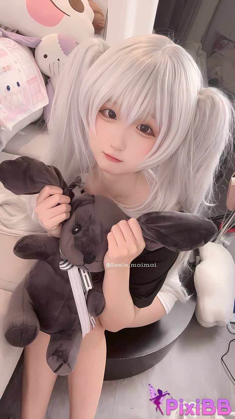 Cosplay Seele Mai White double ponytail PixiBB.COM 016