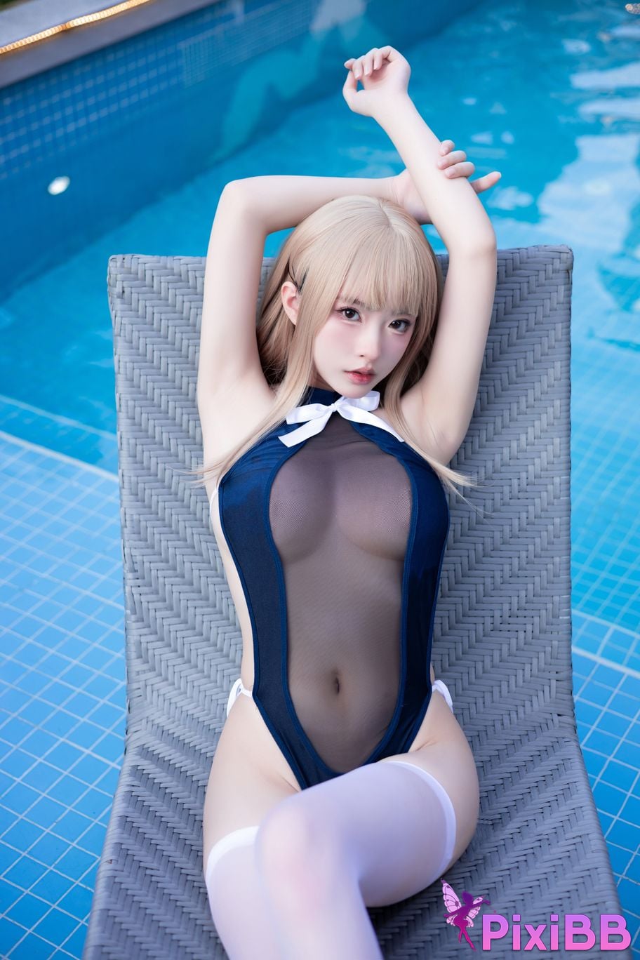 Cosplay Shimizu Yuno Blue Summer PixiBB.COM 016