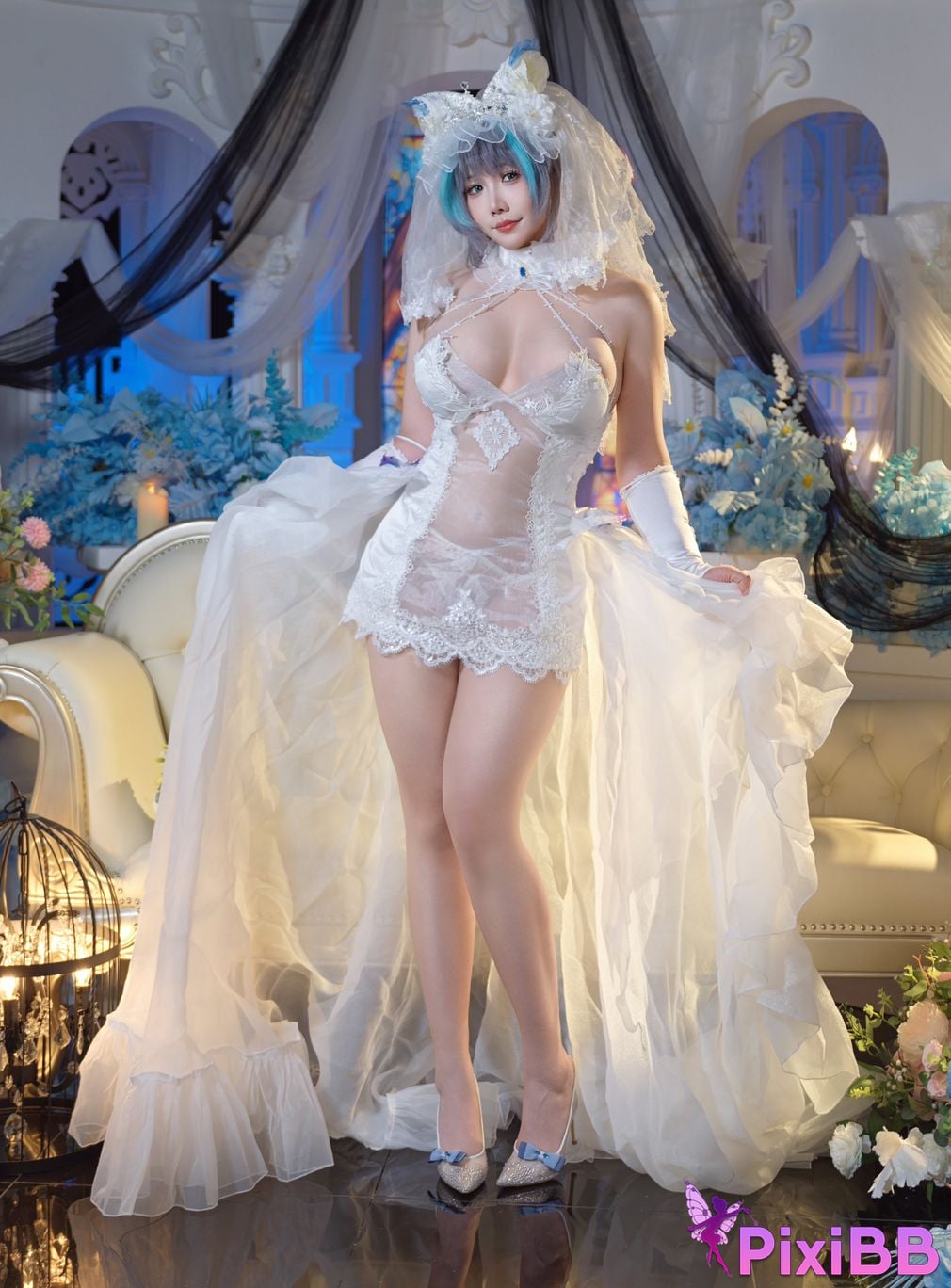 Cosplayer Mahua Sauce azur lane Cheshire PixiBB.COM 001