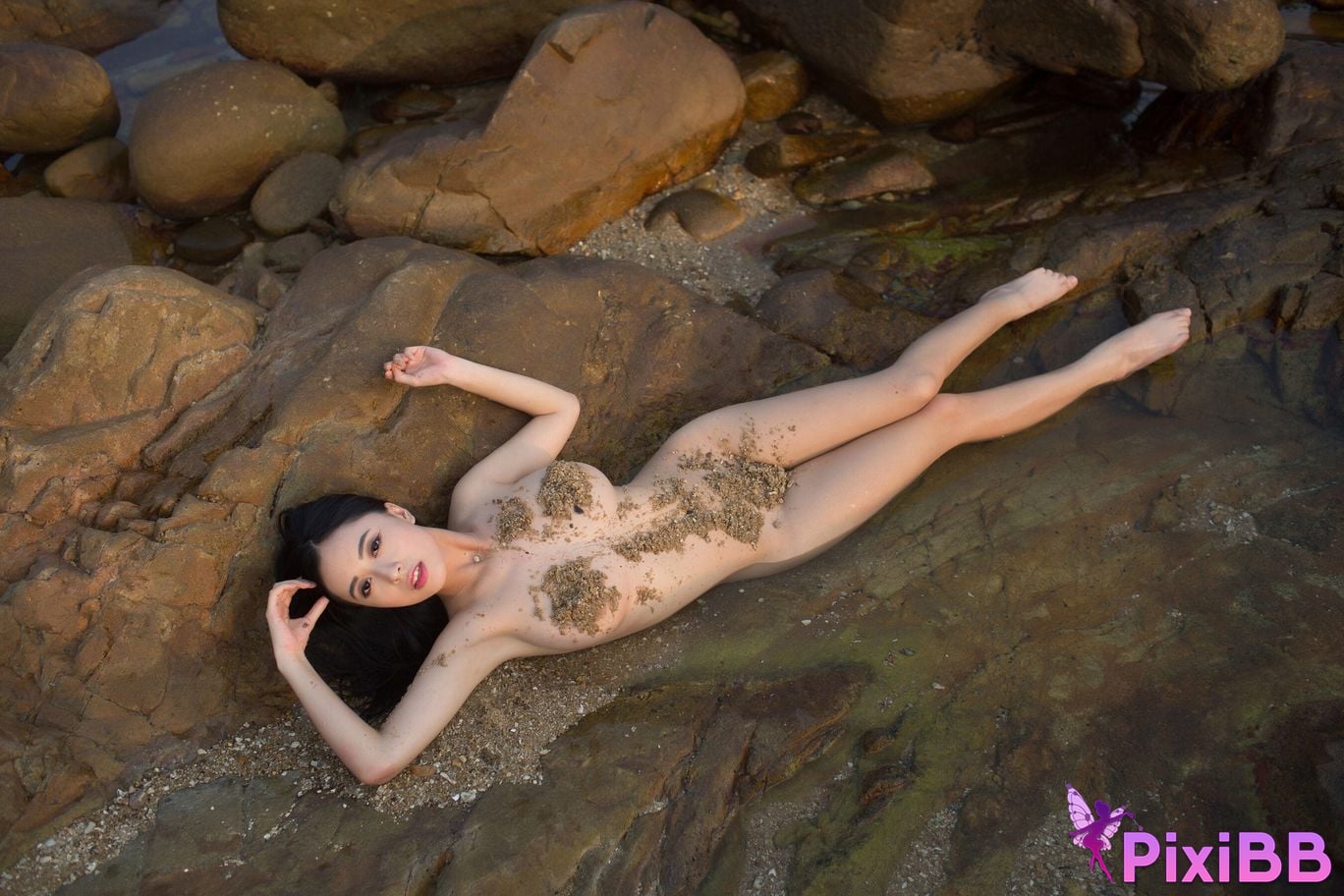 Private Photoshoot Huang Keren goddess of pure desire Outdoor private photography at the beach PixiBB.COM 266