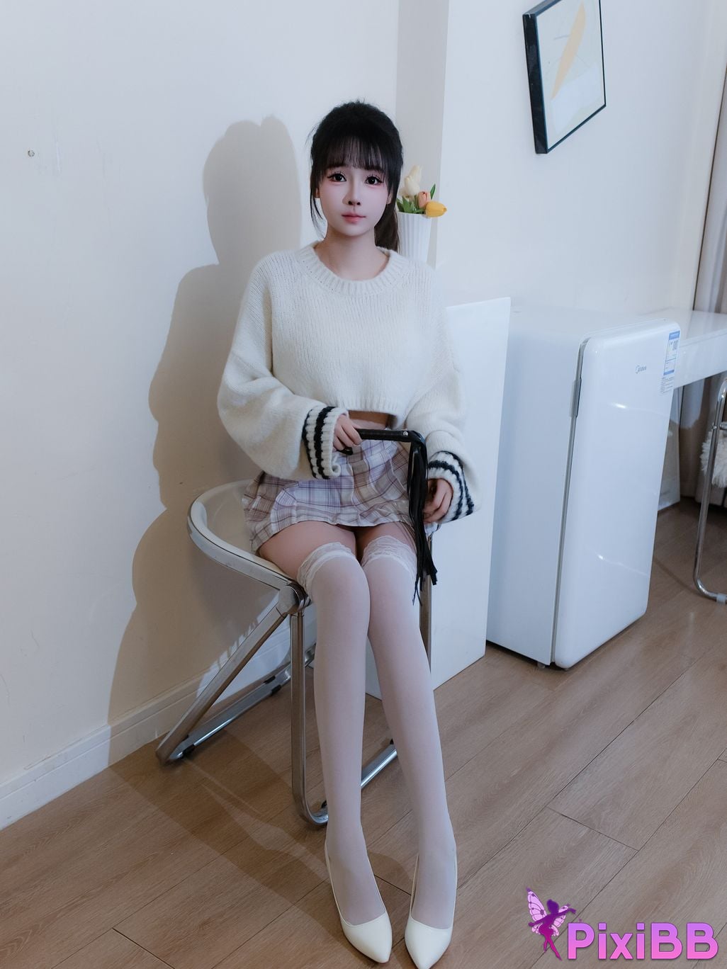 XR Uncensored Shen Mier R18 XIUREN model white sweater PixiBB.COM 005