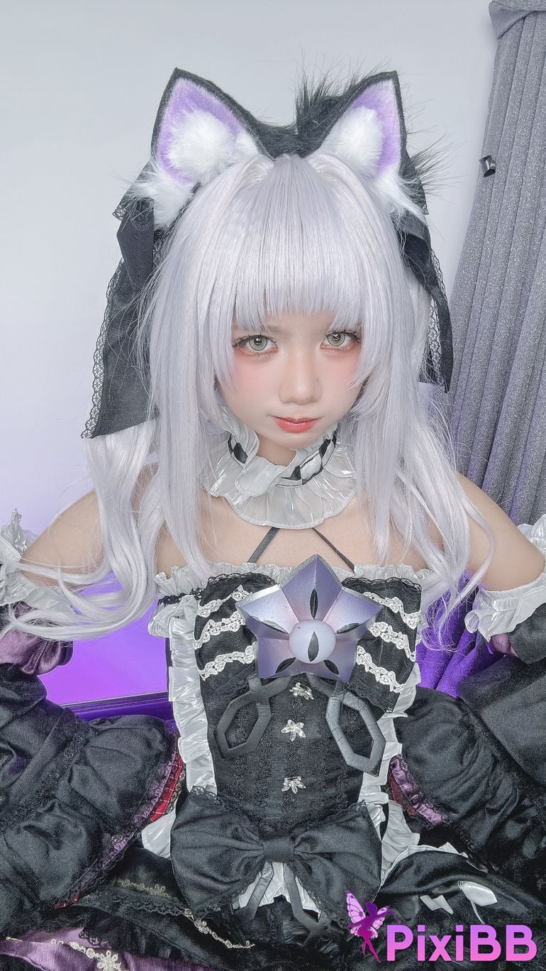 Cosplayer PoppaChan Murasaki Shion Dress Vtuber PixiBB.COM 034