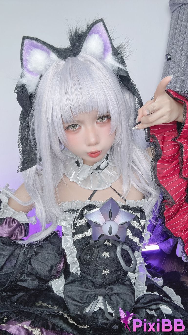 Cosplayer PoppaChan Murasaki Shion Dress Vtuber PixiBB.COM 067