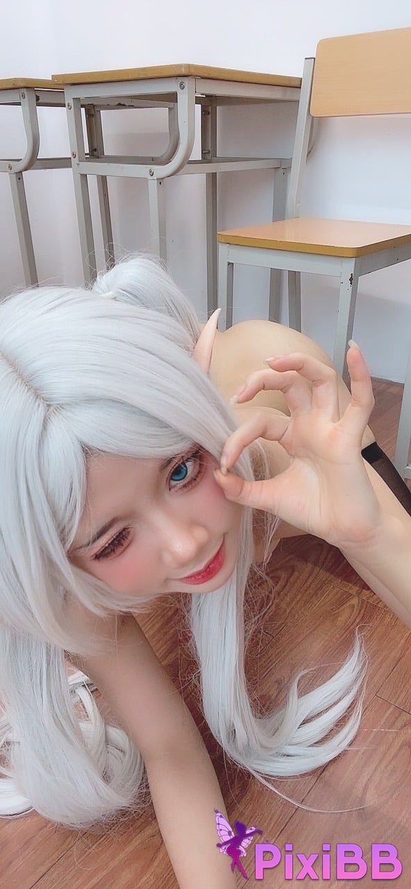 Cosplayer PoppaChan Frieren Winter Florian black silk short boots winter clothing S PixiBB.COM 129