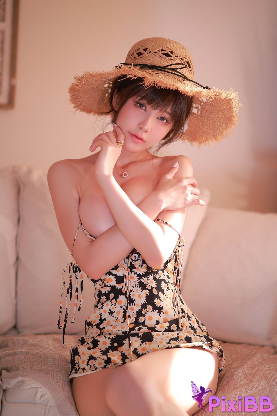 Cosplayer shuimiao Aqua summer dress PixiBB.COM 051