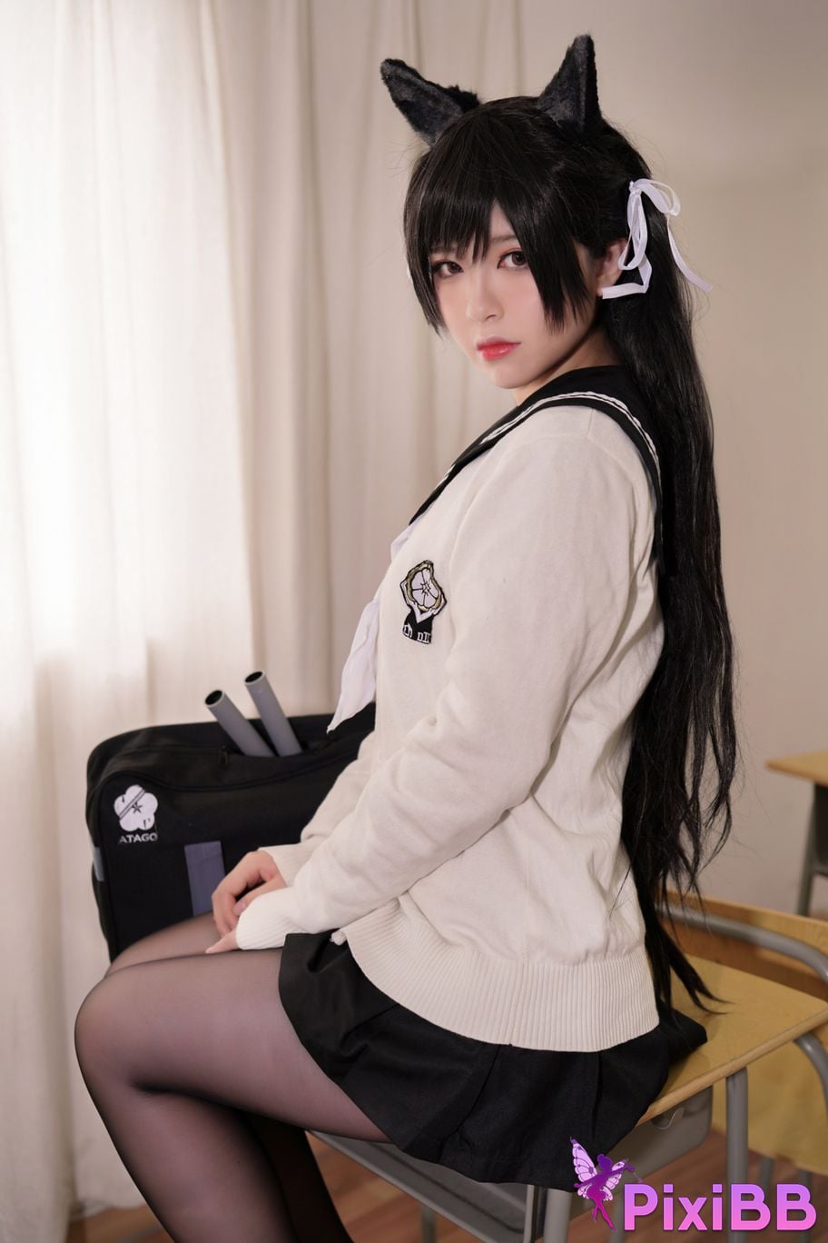 Cosplayer Half half son Atago Academy Fantasy PixiBB.COM 001