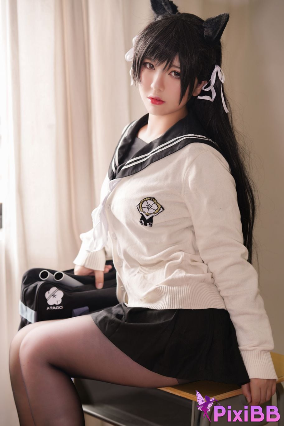 Cosplayer Half half son Atago Academy Fantasy PixiBB.COM 009