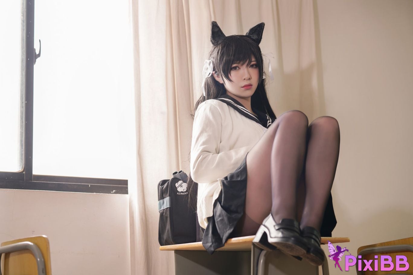Cosplayer Half half son Atago Academy Fantasy PixiBB.COM 010