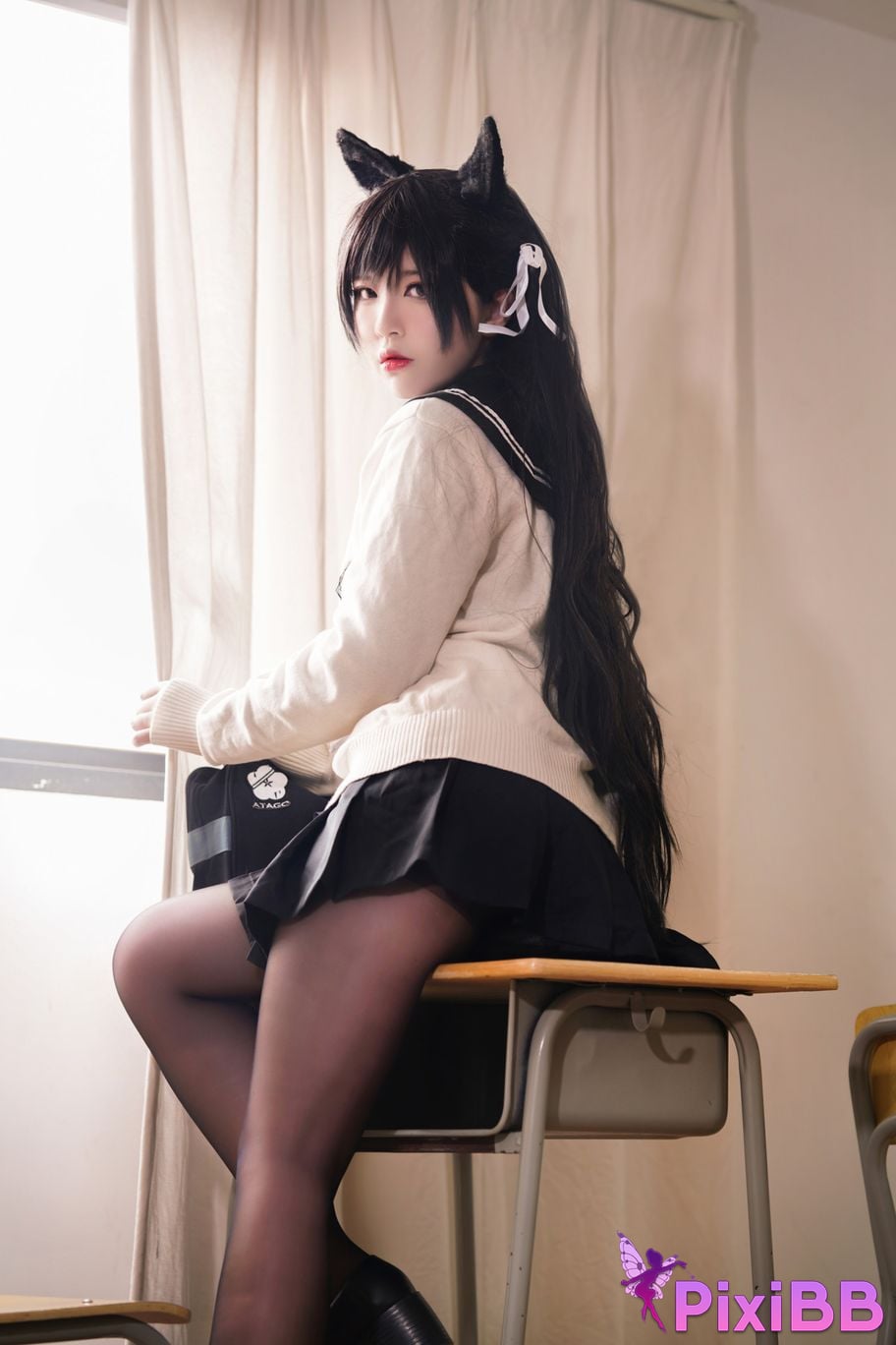 Cosplayer Half half son Atago Academy Fantasy PixiBB.COM 011