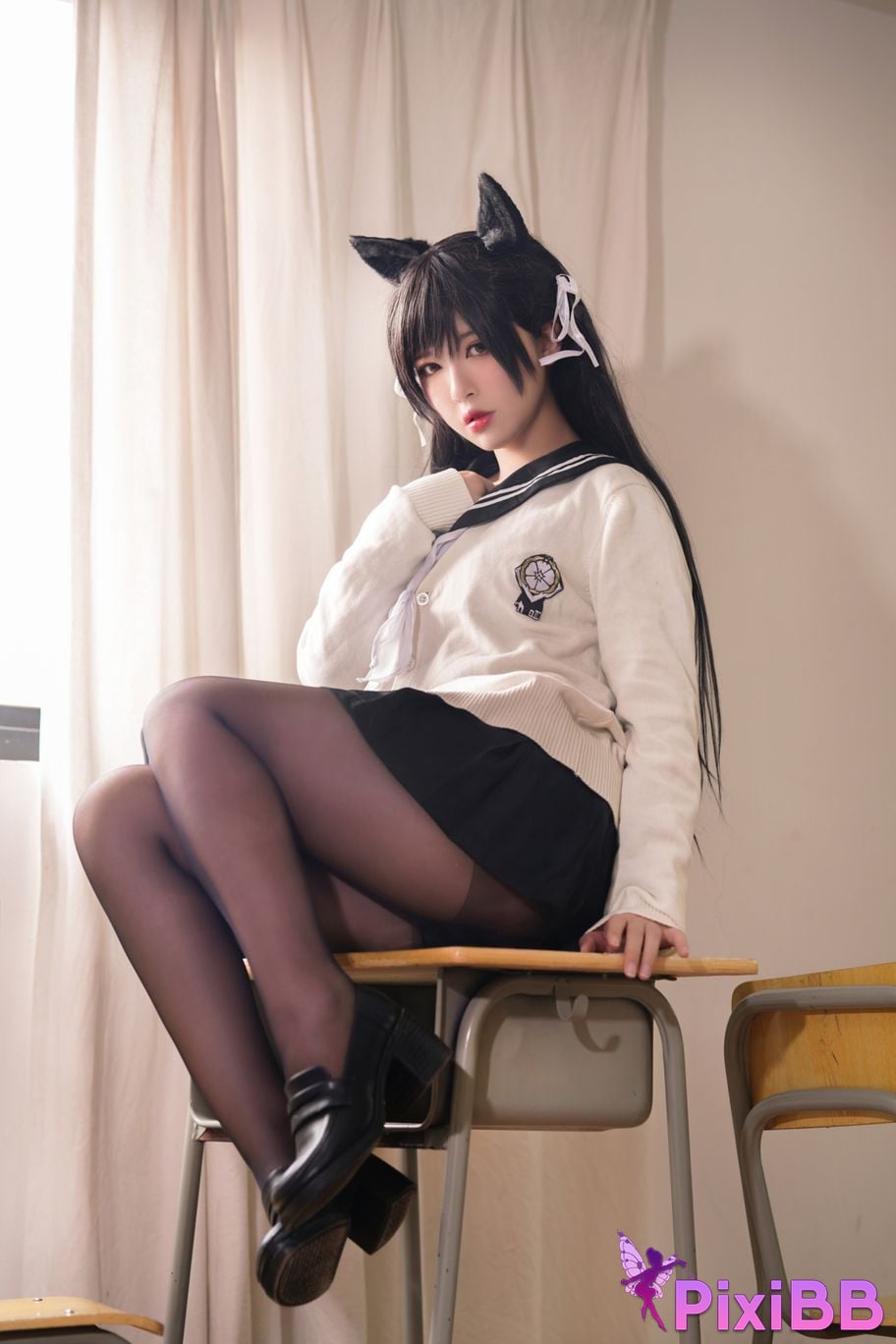 Cosplayer Half half son Atago Academy Fantasy PixiBB.COM 013