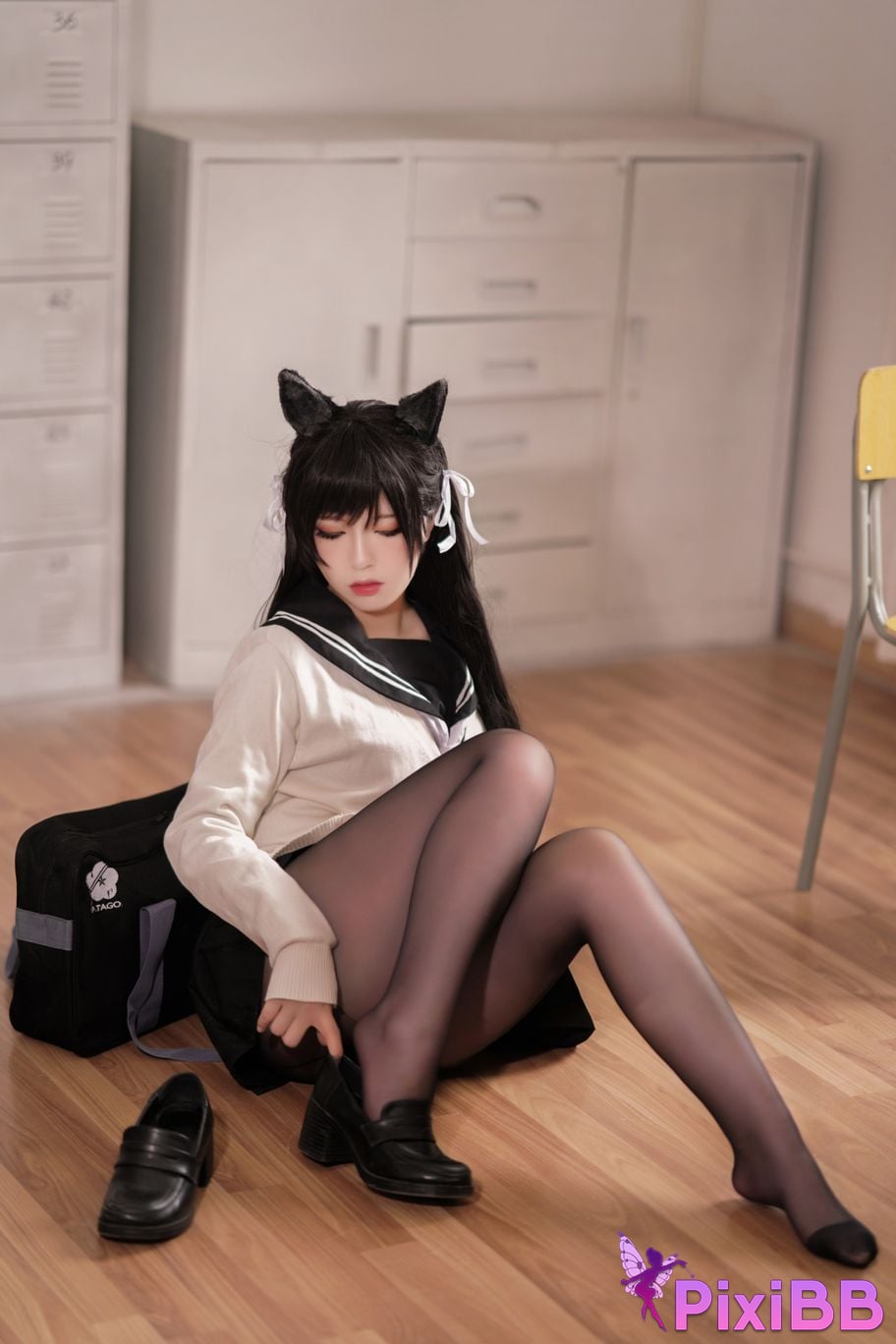 Cosplayer Half half son Atago Academy Fantasy PixiBB.COM 025