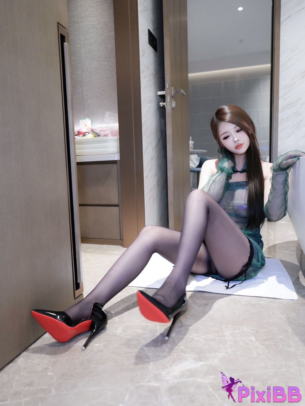 XR Uncensored sweetie R18 XIUREN model green PixiBB.COM 021