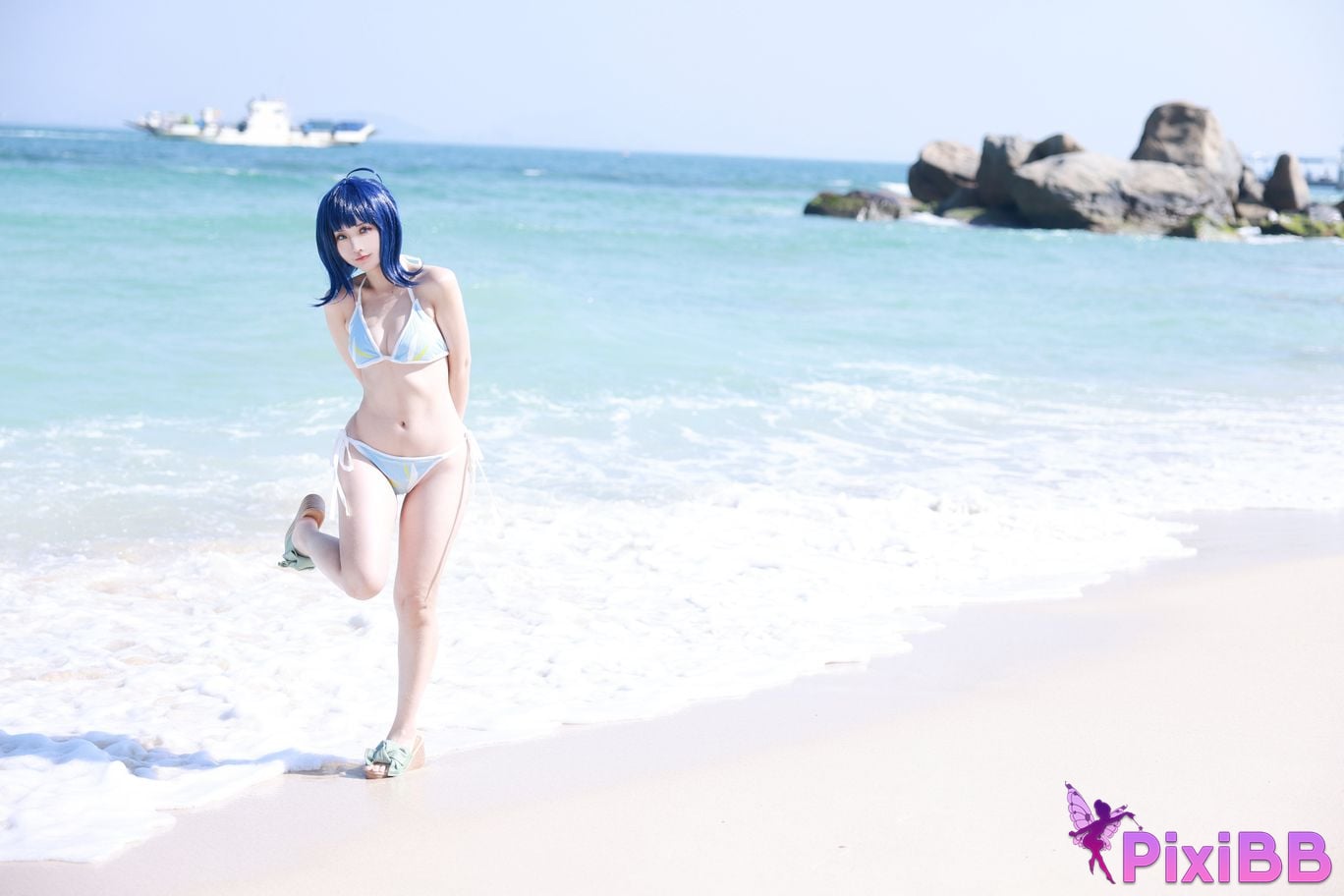 Cosplay G44 wont get hurt Hachina Miankai Swimsuit PixiBB.COM 003