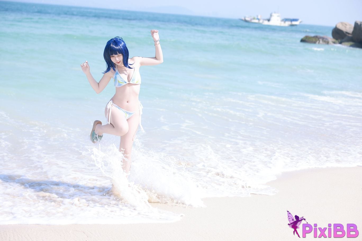 Cosplay G44 wont get hurt Hachina Miankai Swimsuit PixiBB.COM 004