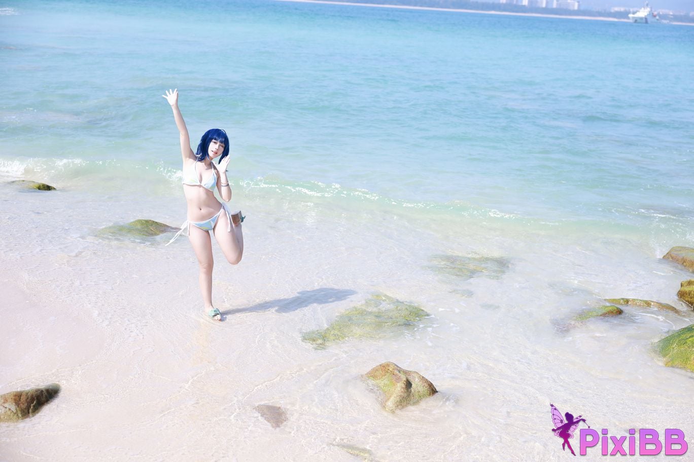 Cosplay G44 wont get hurt Hachina Miankai Swimsuit PixiBB.COM 015