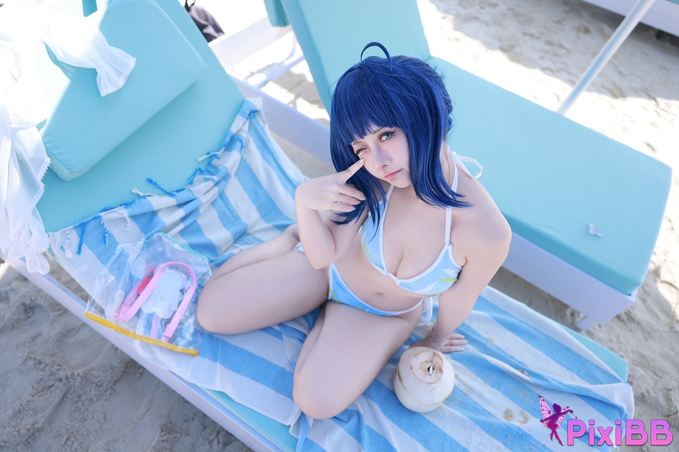 Cosplay G44 wont get hurt Hachina Miankai Swimsuit PixiBB.COM 025