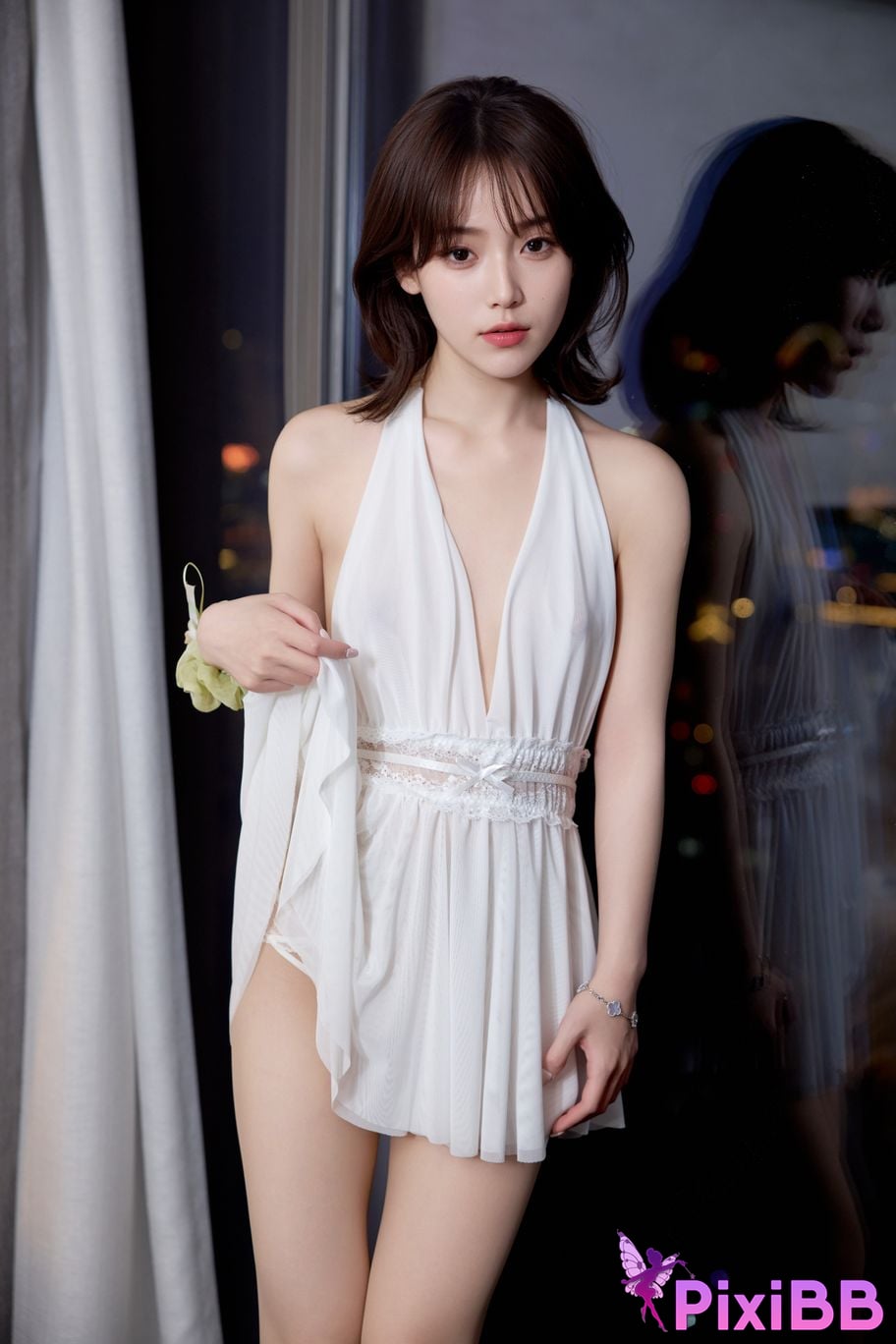 XR Uncensored juice R18 XIUREN model Ta De Bai Se Duan Qun PixiBB.COM 023