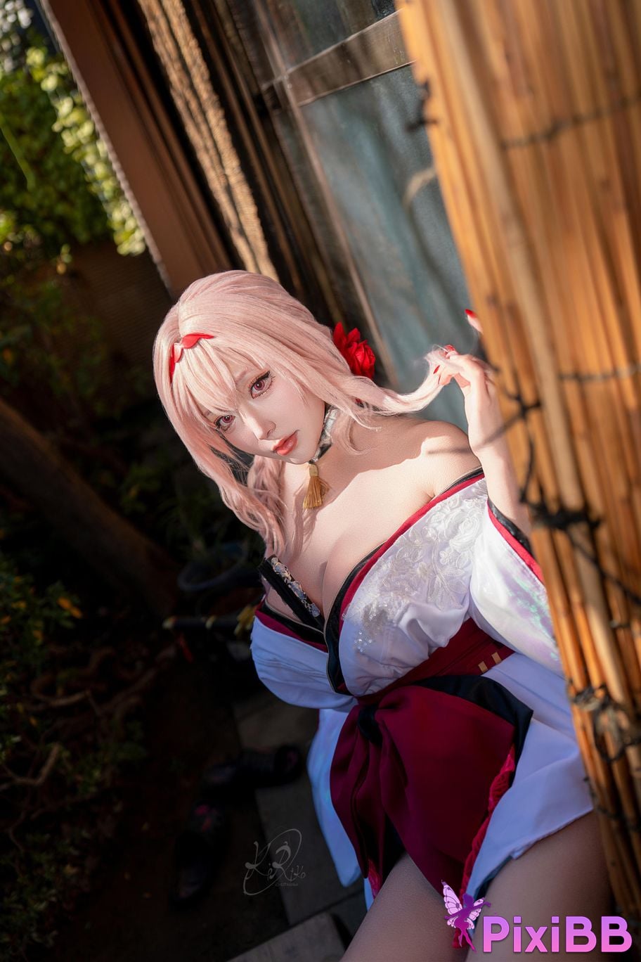 Cosplayer cut Celia red lotus shadow flower of longing PixiBB.COM 001