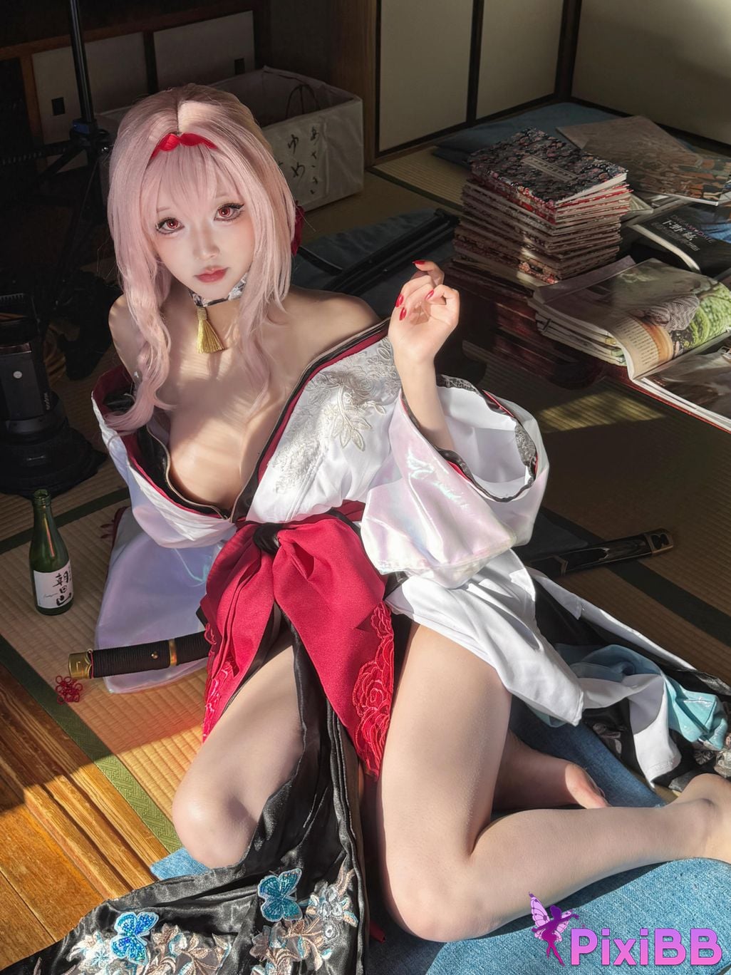 Cosplayer cut Celia red lotus shadow flower of longing PixiBB.COM 002