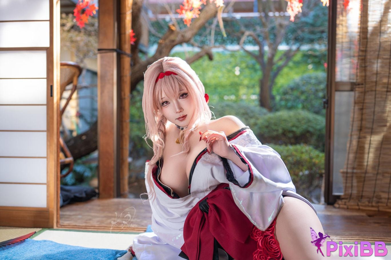 Cosplayer cut Celia red lotus shadow flower of longing PixiBB.COM 013