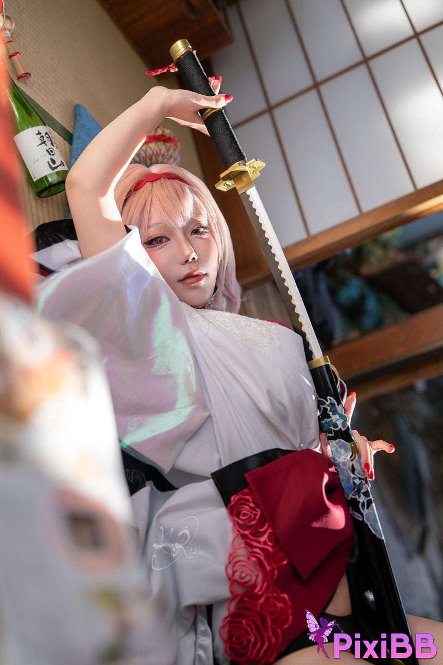 Cosplayer cut Celia red lotus shadow flower of longing PixiBB.COM 017