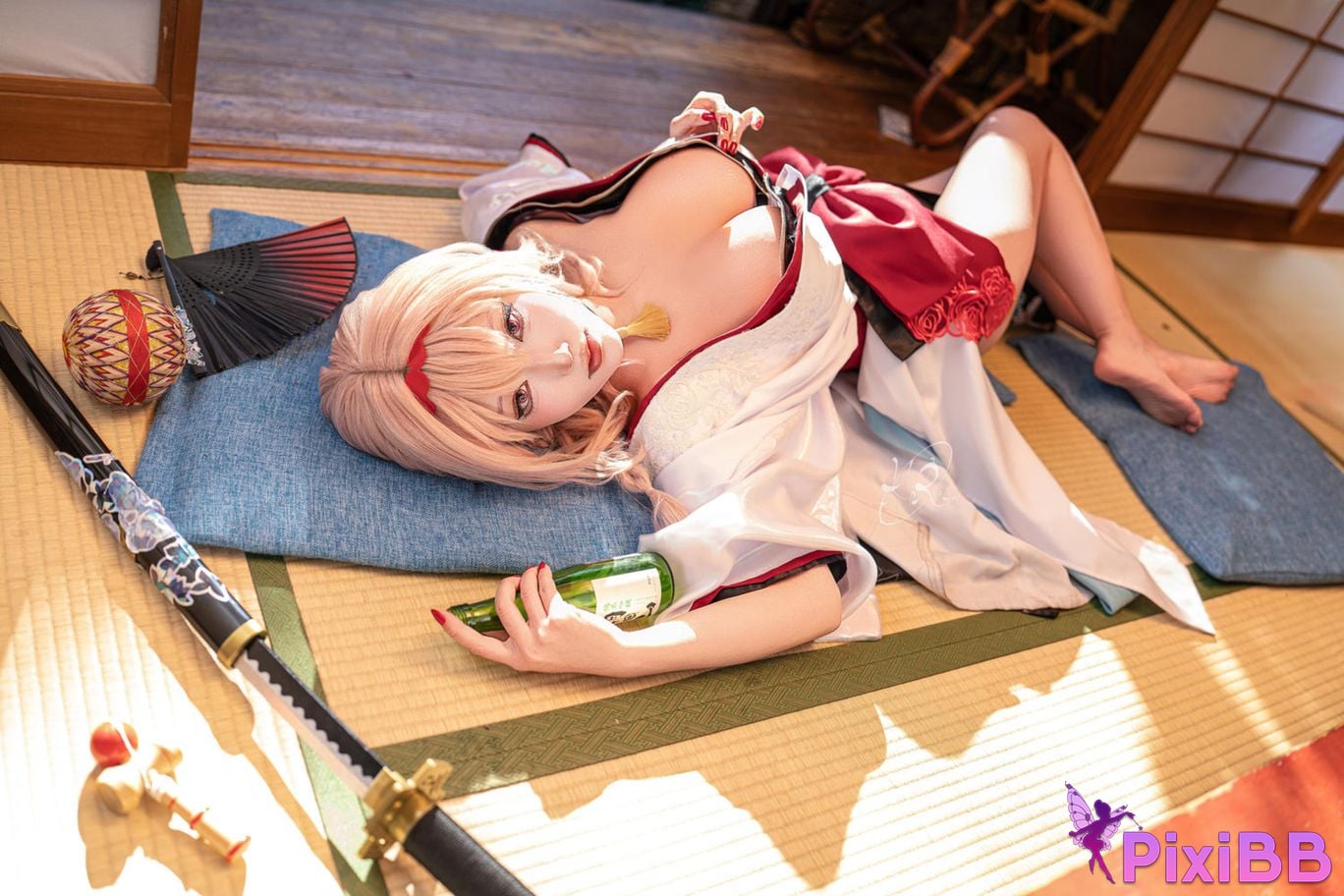 Cosplayer cut Celia red lotus shadow flower of longing PixiBB.COM 018