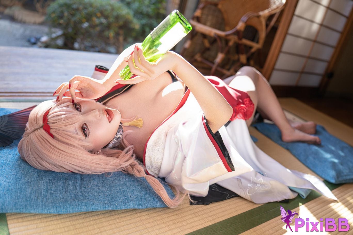 Cosplayer cut Celia red lotus shadow flower of longing PixiBB.COM 020