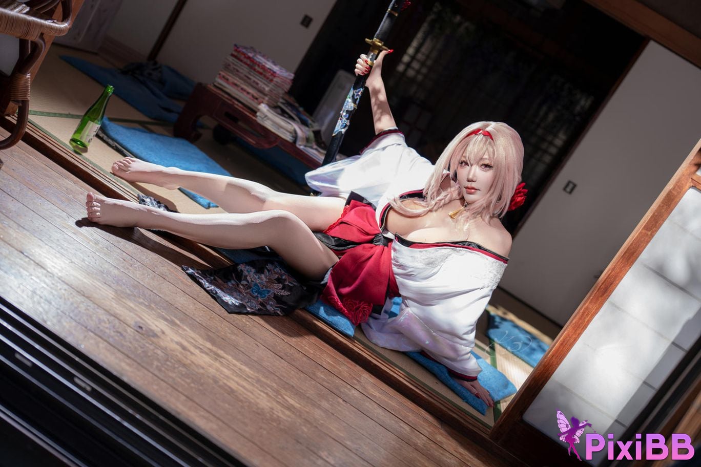 Cosplayer cut Celia red lotus shadow flower of longing PixiBB.COM 025