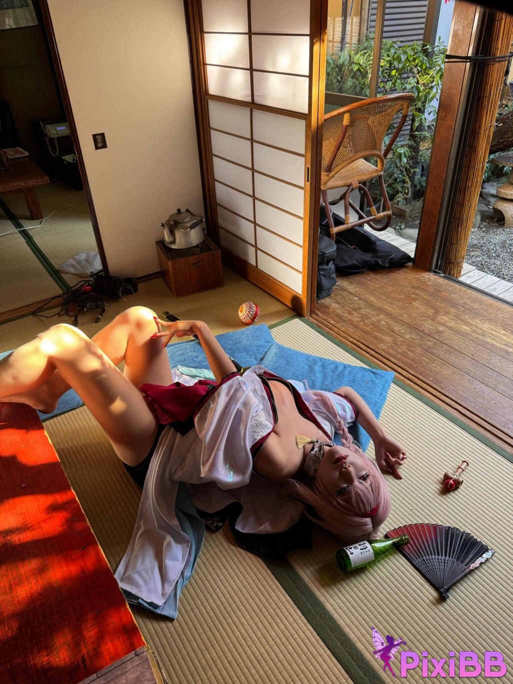 Cosplayer cut Celia red lotus shadow flower of longing PixiBB.COM 030