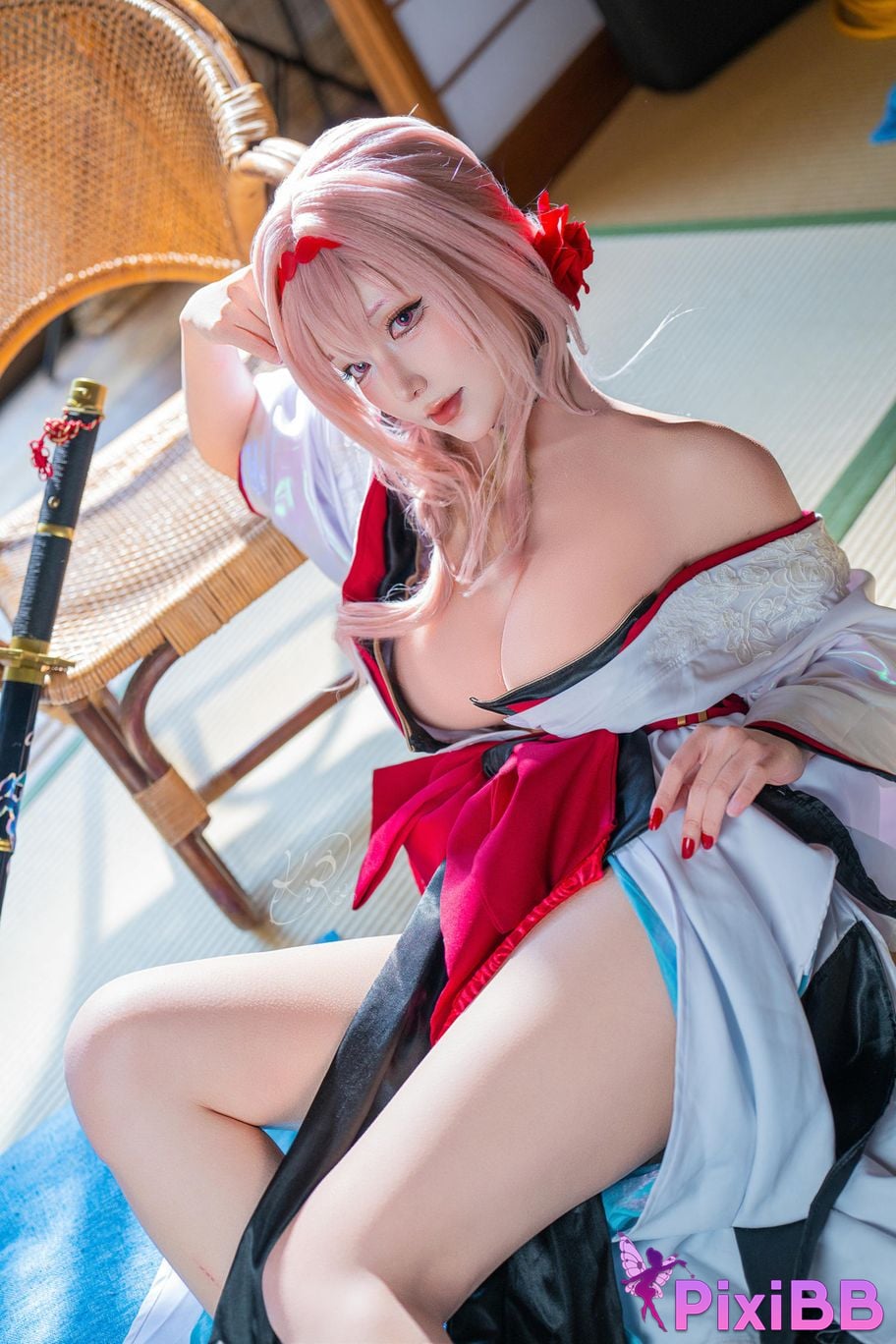 Cosplayer cut Celia red lotus shadow flower of longing PixiBB.COM 038