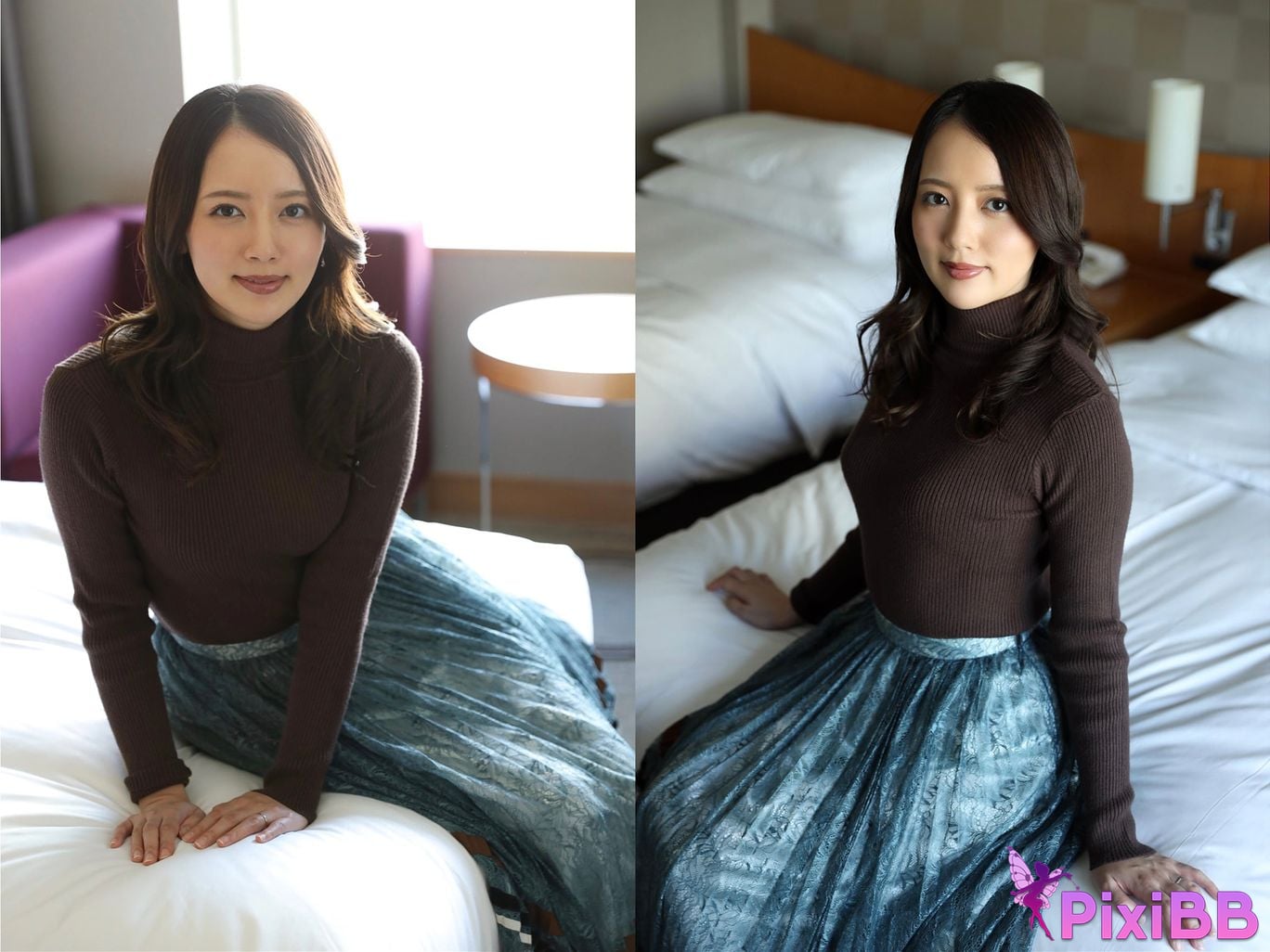 Japanese Idol Kanna Fuji plane A beautiful woman who is the wife of a medical practitioner and former model. PixiBB.COM 006