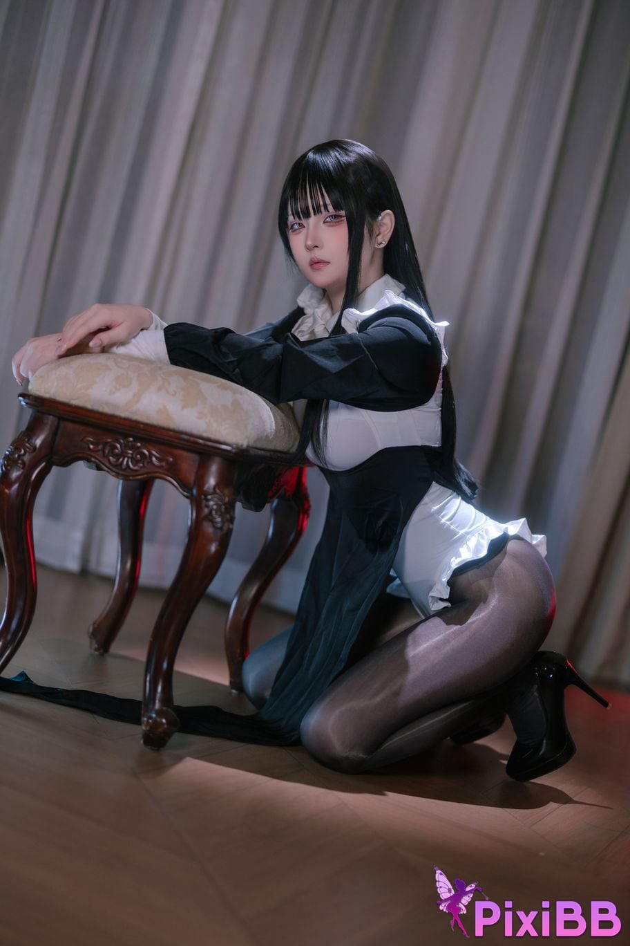 Cosplay Yuyu Black Silk Nun PixiBB.COM 013