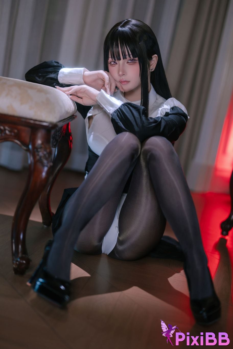 Cosplay Yuyu Black Silk Nun PixiBB.COM 025