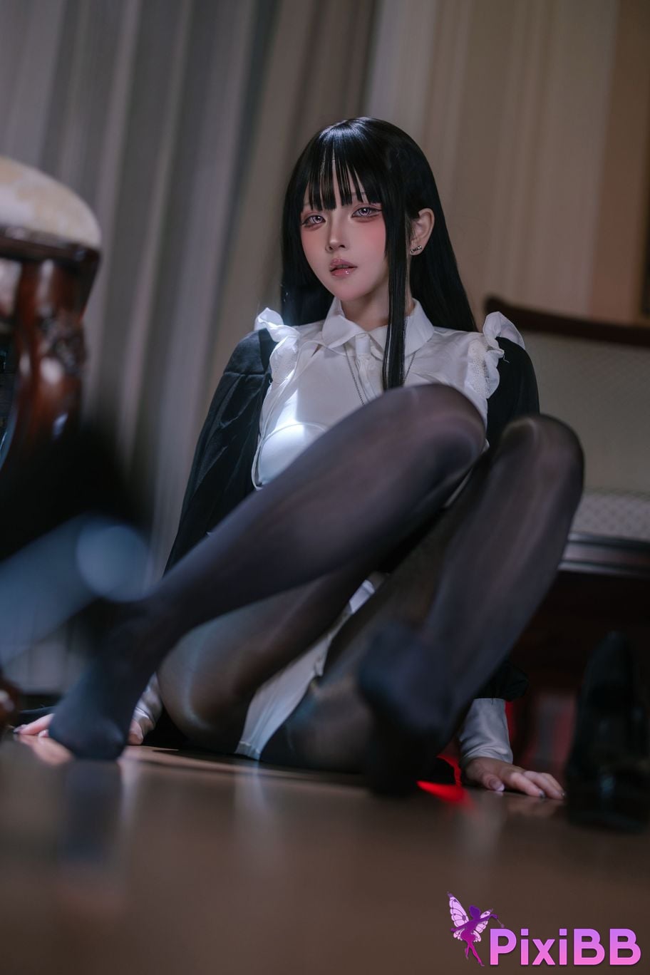 Cosplay Yuyu Black Silk Nun PixiBB.COM 026