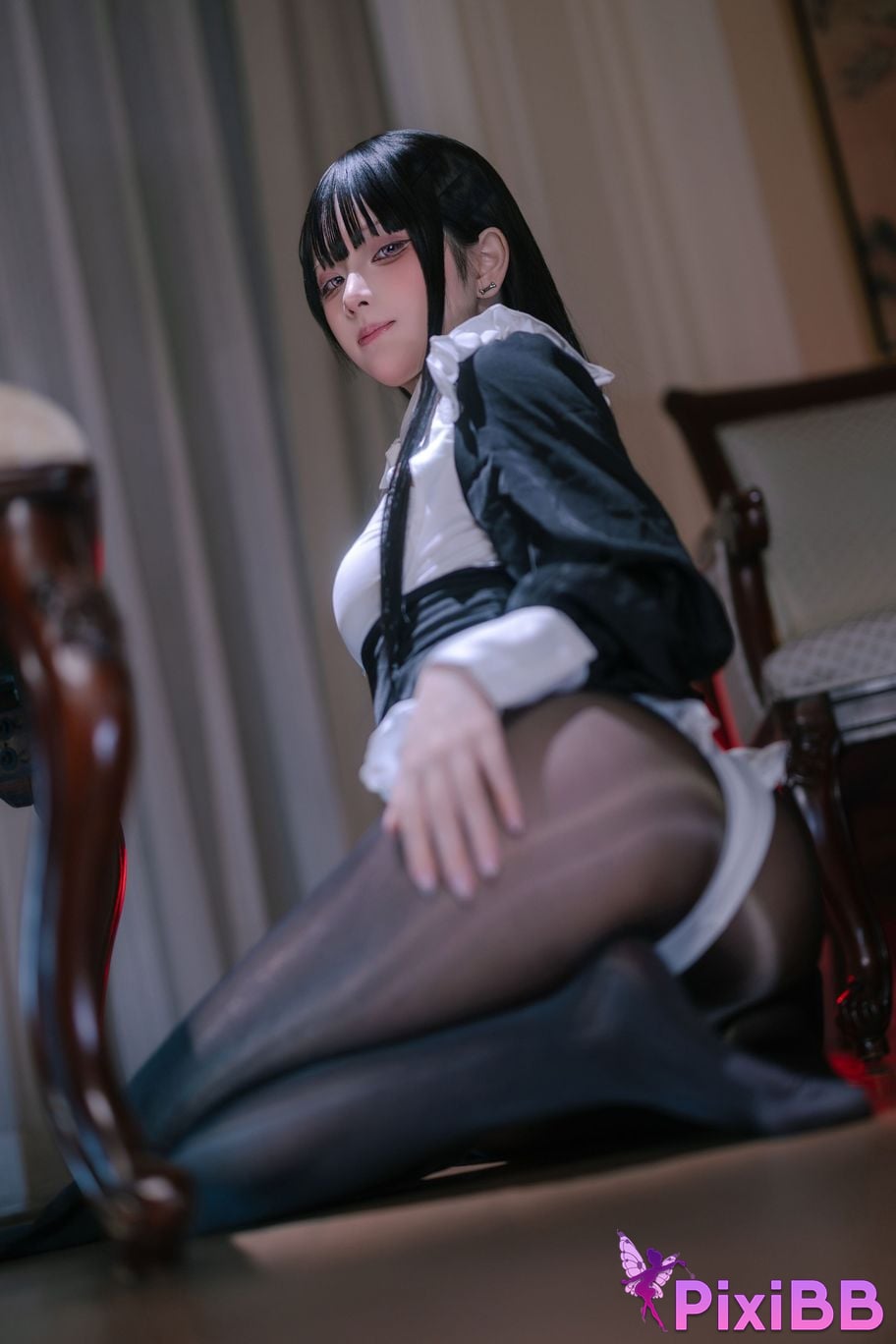 Cosplay Yuyu Black Silk Nun PixiBB.COM 029