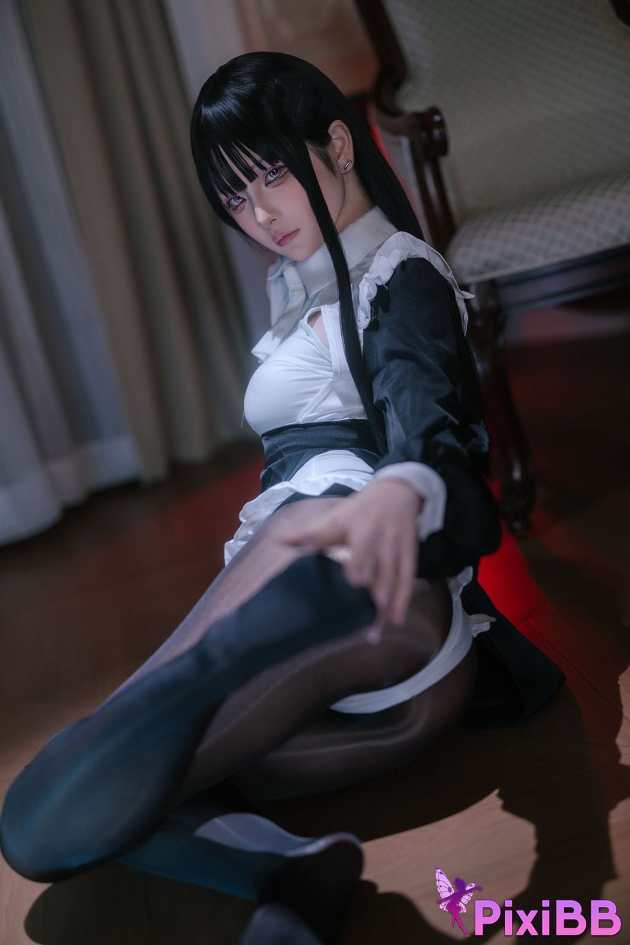 Cosplay Yuyu Black Silk Nun PixiBB.COM 032