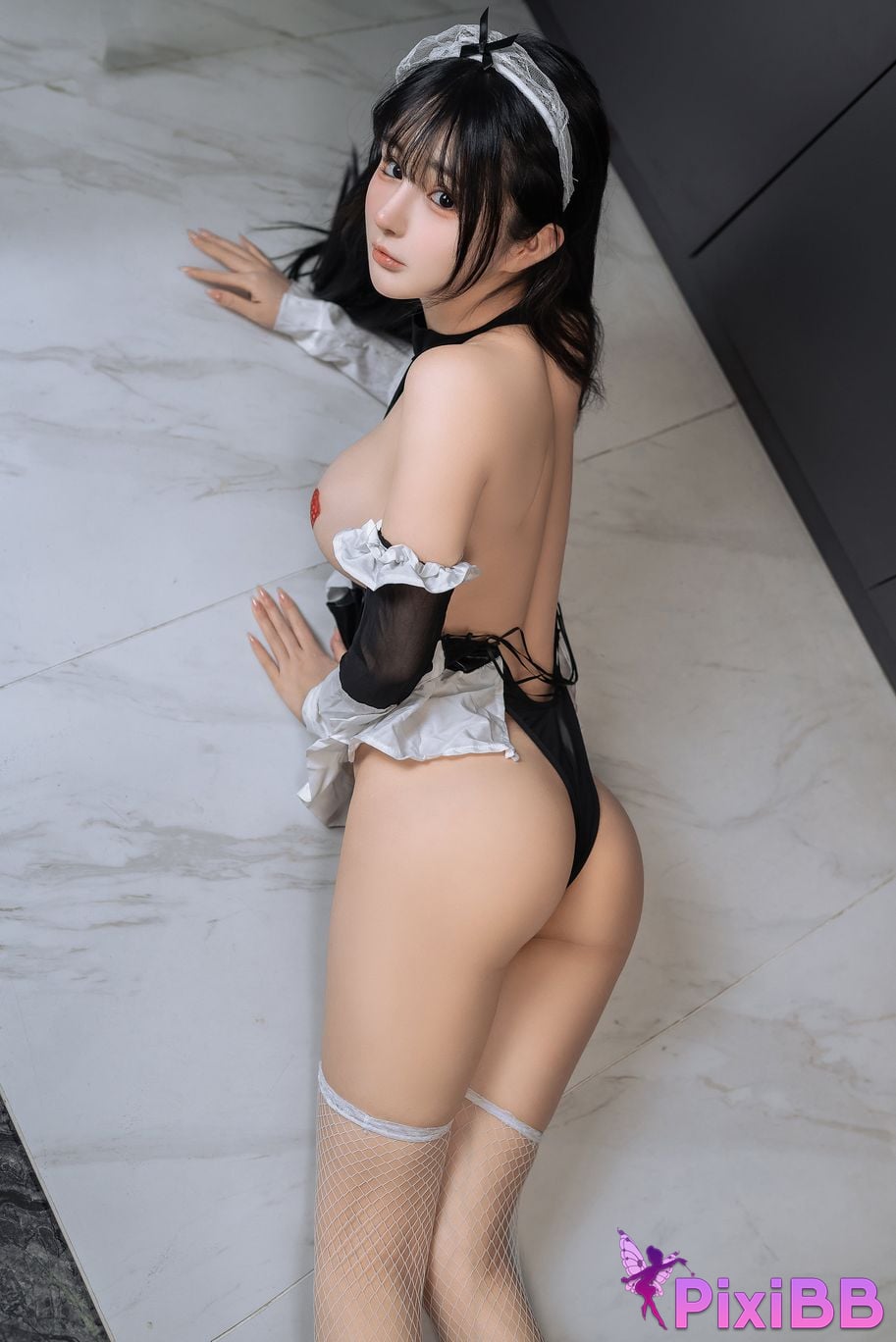 Cosplay Du Yue Ningning Black Maid PixiBB.COM 035