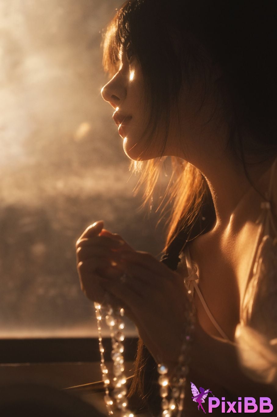 Cosplayer Vanilla Meow Lulu White silk gauze skirt PixiBB.COM 002