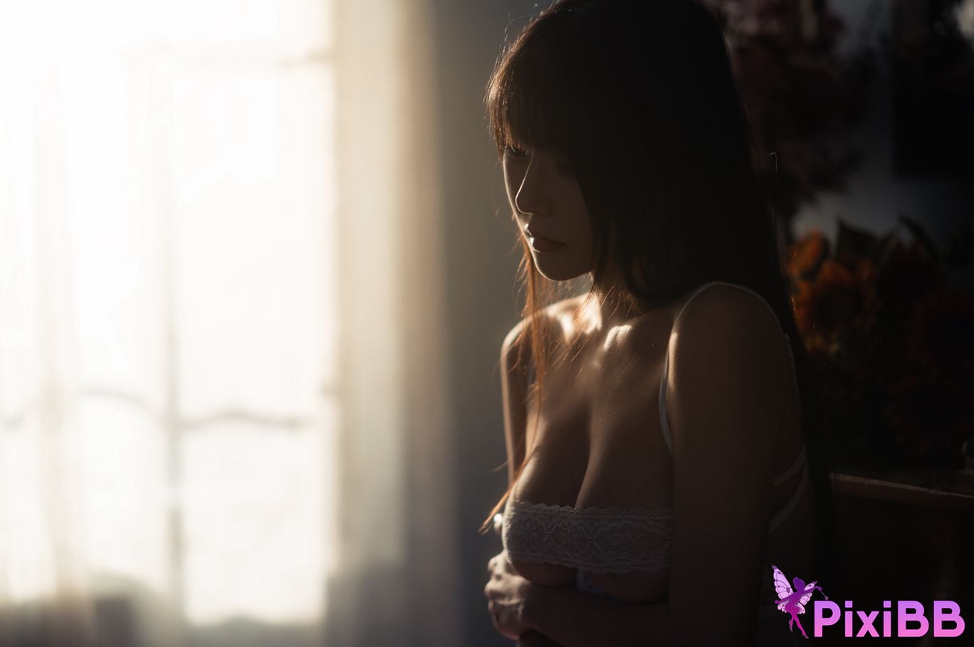 Cosplayer Vanilla Meow Lulu White silk gauze skirt PixiBB.COM 010