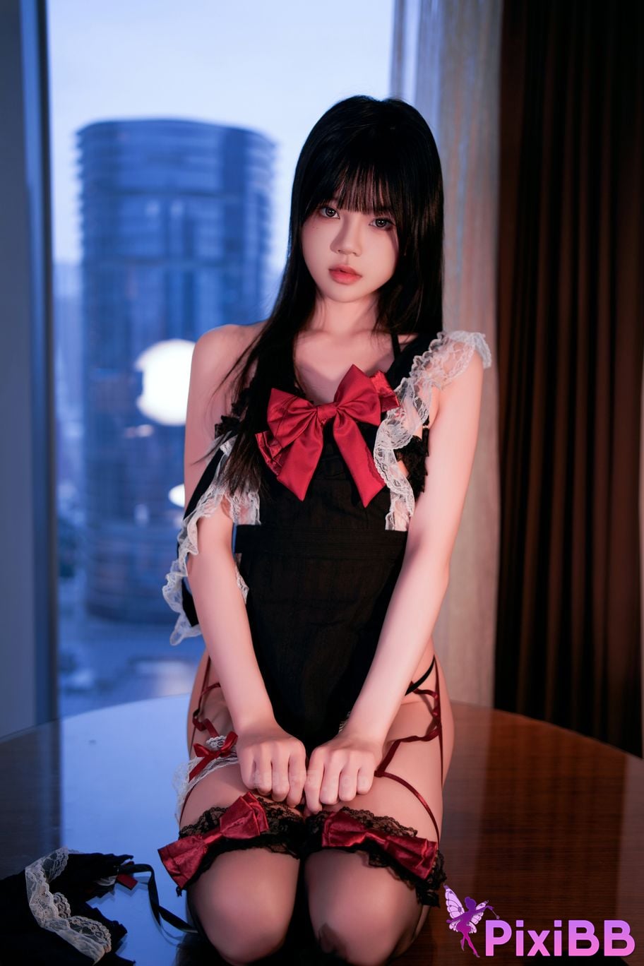 Cosplayer Sakura peach meow bow tie PixiBB.COM 002