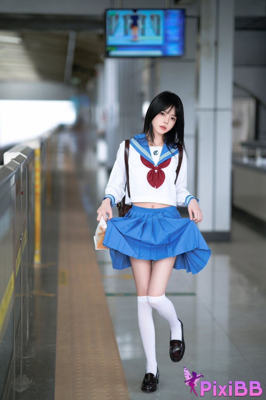 Cosplay Nan Di Subway JK PixiBB.COM 029