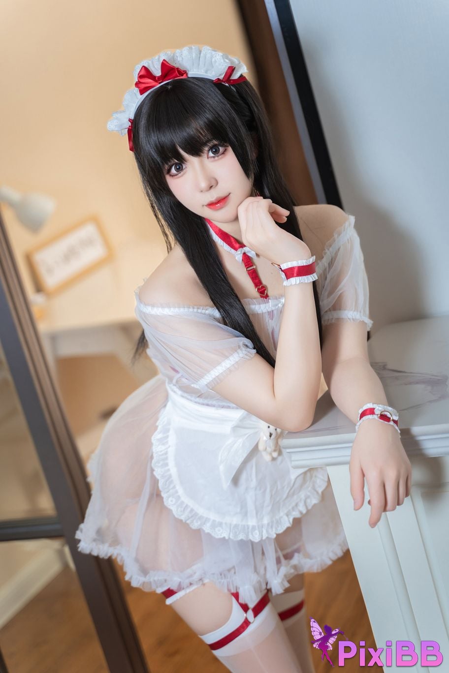 Cosplayer Husensen bear maid PixiBB.COM 050