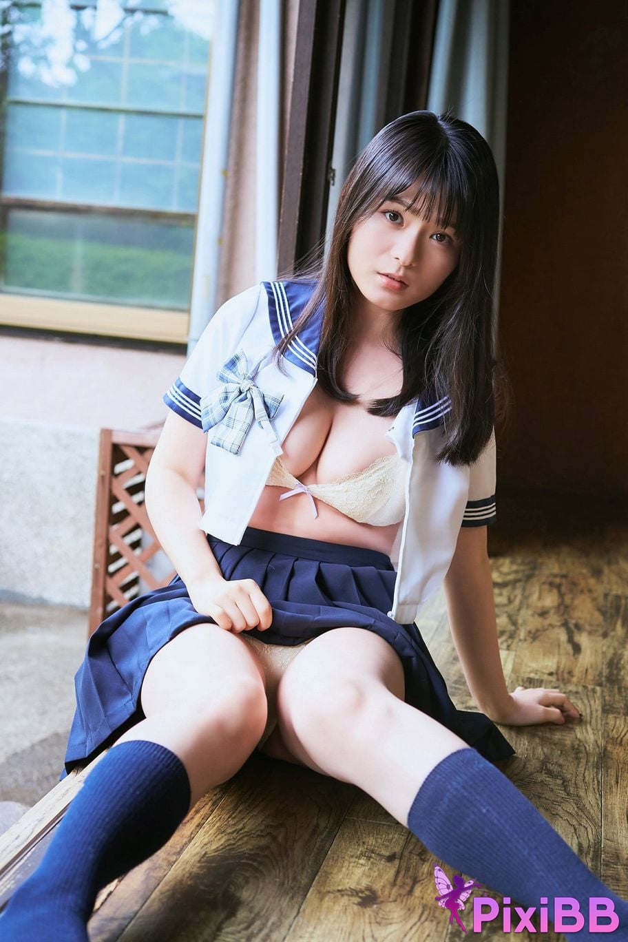 Japanese Idol Mizuki Hoshina Asa Gei Secret digital photo book Vol.4 Lets meet after school sister sailor special PixiBB.COM 016