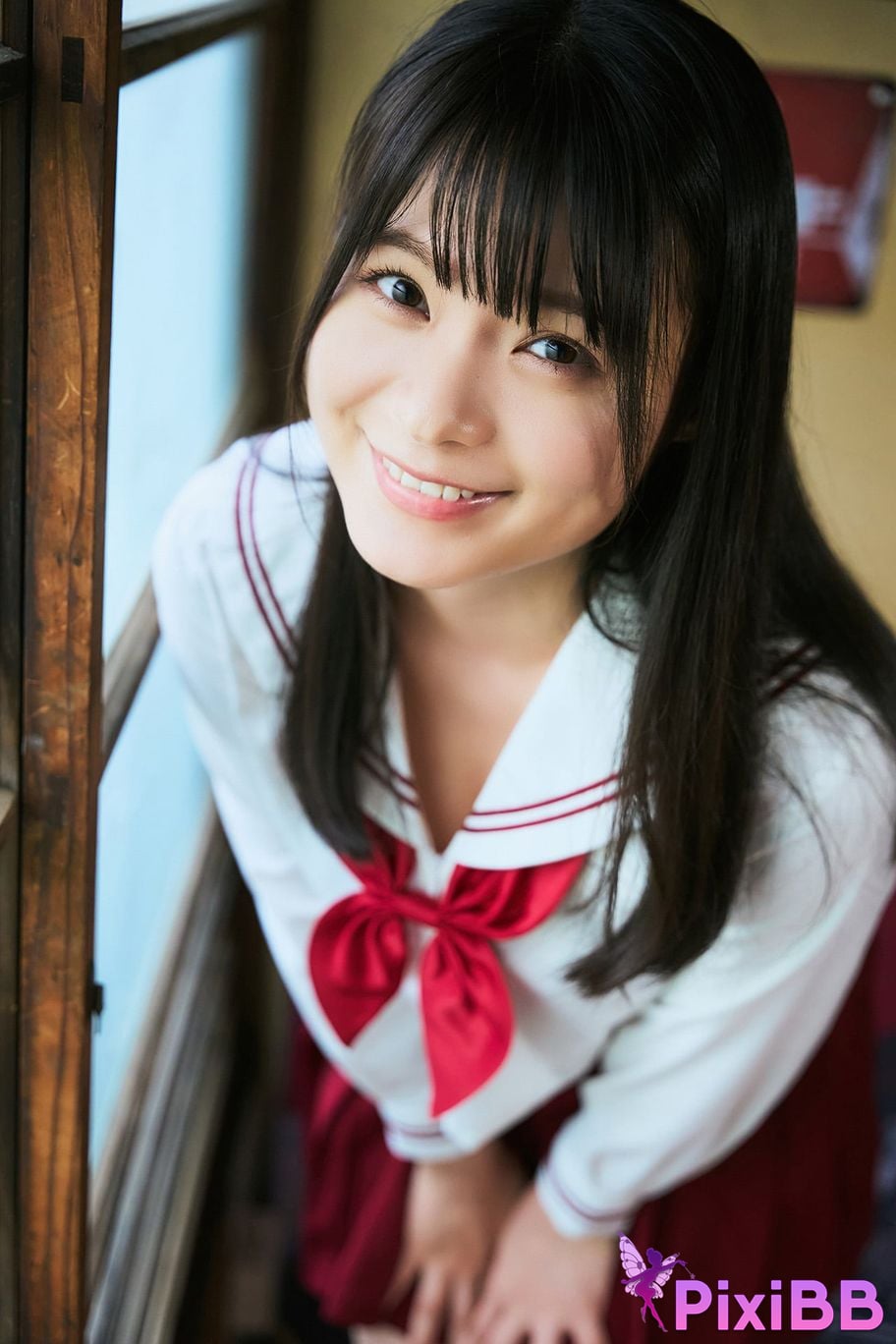 Japanese Idol Mizuki Hoshina Asa Gei Secret digital photo book Vol.4 Lets meet after school sister sailor special PixiBB.COM 036