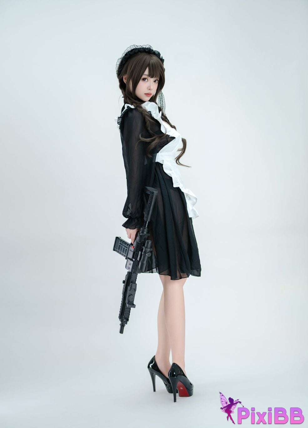 Cosplayer Bangni Bonnie Gun Maid PixiBB.COM 022