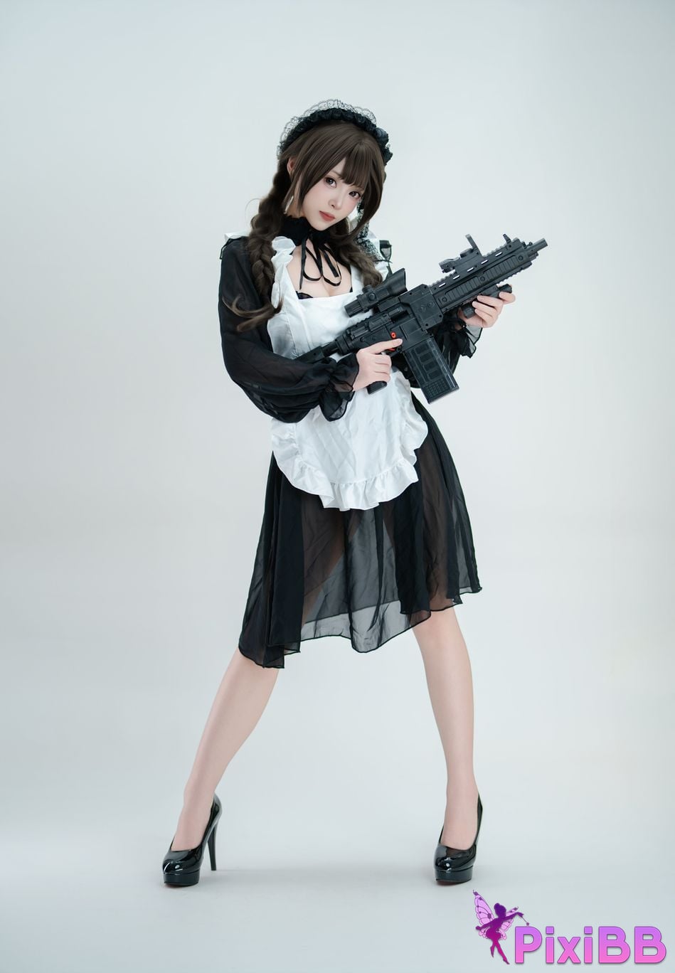 Cosplayer Bangni Bonnie Gun Maid PixiBB.COM 023
