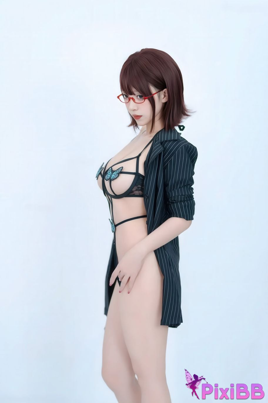 Cosplayer Bangni Bonnie female secretary PixiBB.COM 058