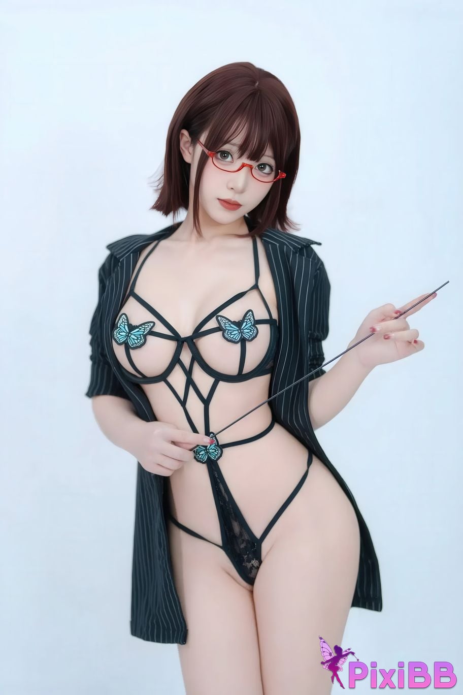 Cosplayer Bangni Bonnie female secretary PixiBB.COM 065