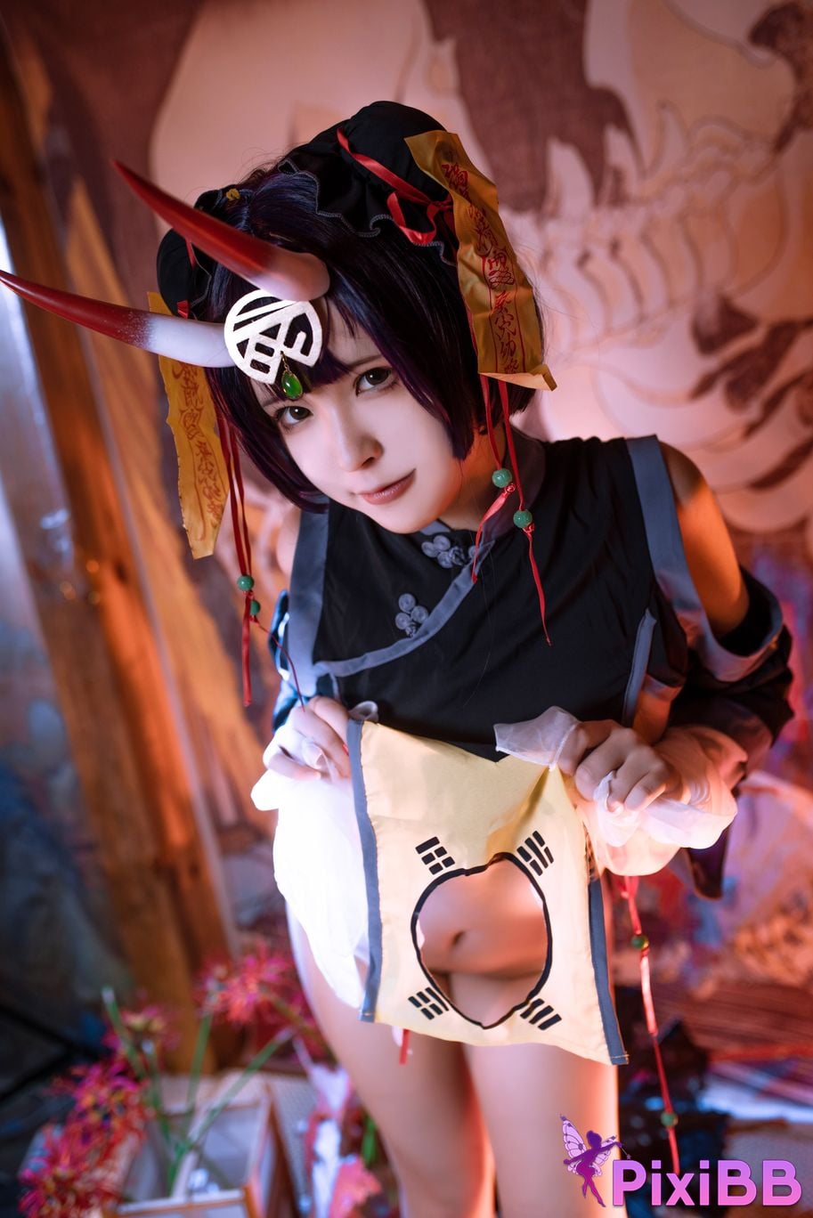 Cosplay Quan Ran is a little hungry FGO Shuitun Boy Fan Little Zombie PixiBB.COM 026